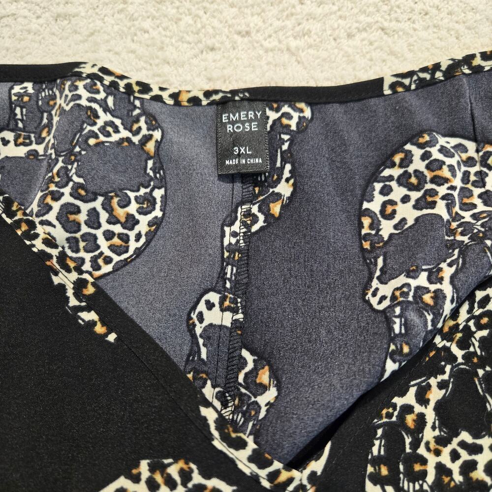 Emery Rose Cami Tank Top with Leopard Print Skulls Women's Size 3XL - Picture 2 of 8